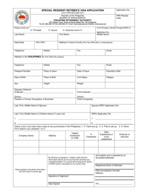srrv visa requirements|srrv application form.